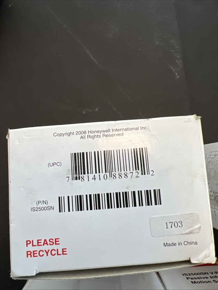 Honeywell IS2500SN Security System V-Plex Infrared Motion Detector Sensor NOS