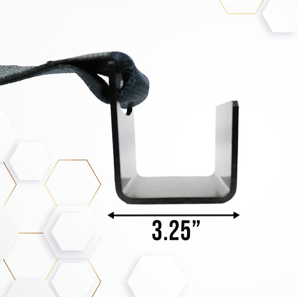 Roll Off Winch Strap Flat Hook 4-inch x 5 feet. 16,200lbs - 2 Pack By BoxerTool