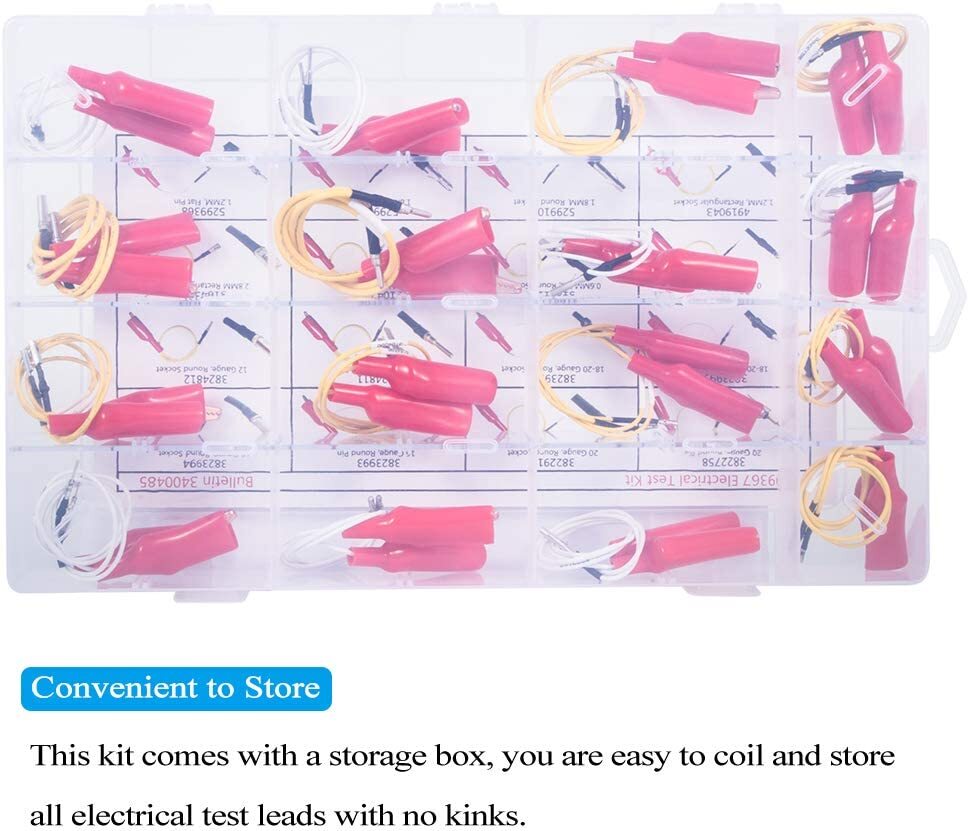 5299367 Test Lead Kit 16 PCS Electrical Testers Wire Connectors Cables Set