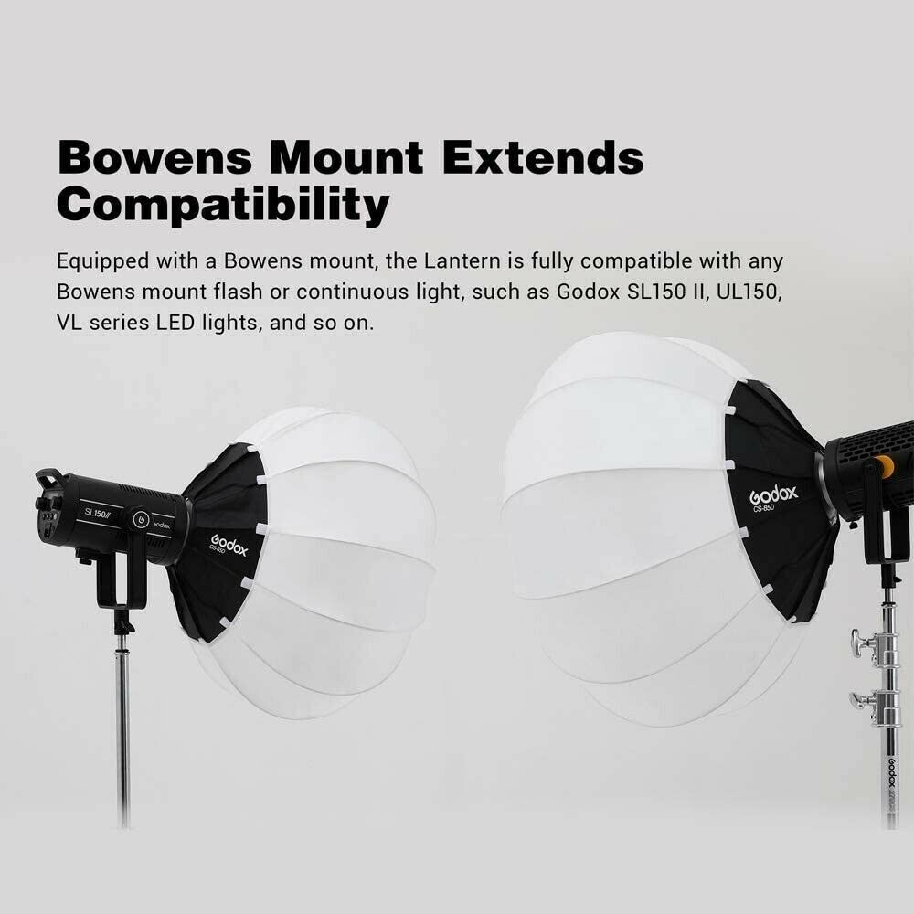 2Pcs Godox CS-85D 85cm Bowens Mount Collapsible Lantern Softbox For Studio Light