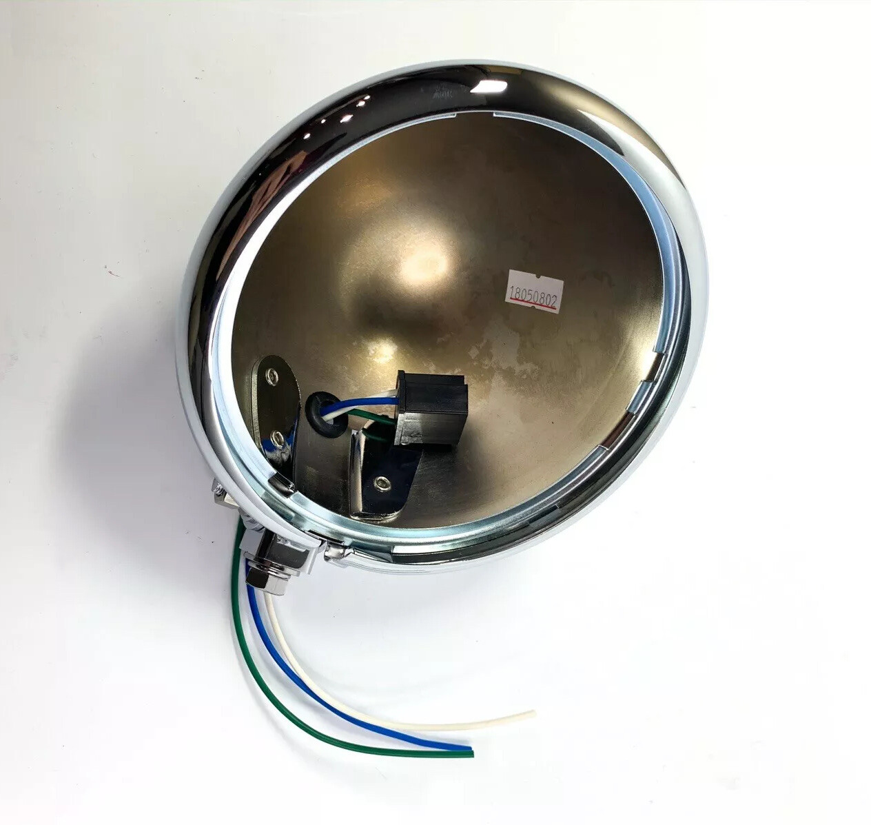 Chrome Motorcycle Headlight Headlamp Bucket Housing Bottom Mount - 5 3/4" Inch