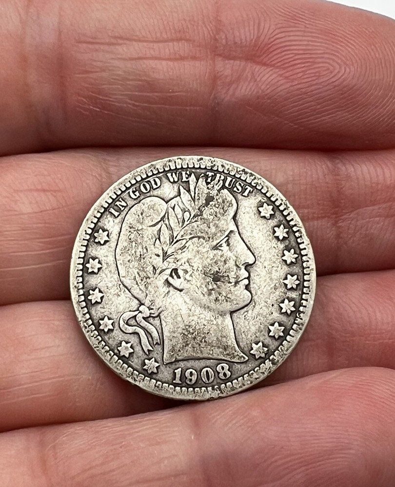 1908-D Barber Quarter