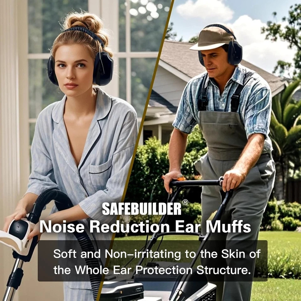 Noise Reduction Ear Muffs 33dB Adjustable Safety Hearing Protect. Shooting Work