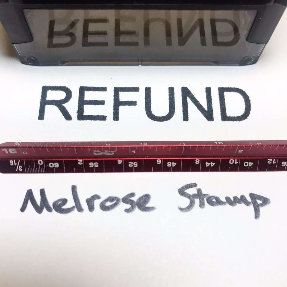 Refund Rubber Stamp Black Ink Self Inking Ideal 4913