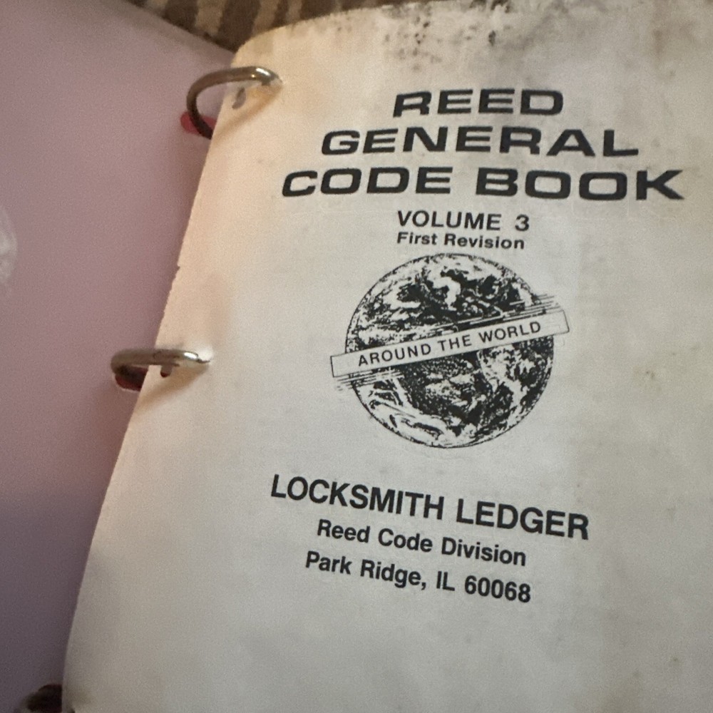 Vintage Reed Code Padlock Vol. 3 /1st Revised Locksmith Ledger Book 1982/88 Look