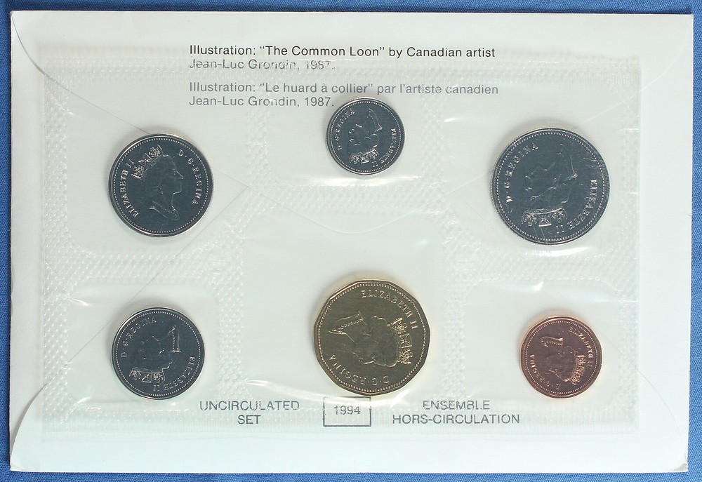 Canada 1994 Uncirculated Mint Set (Proof-Like) - With Envelope and COA 7