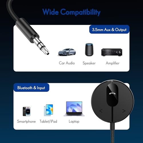 BK01 Bluetooth Car Magnet Mount Receiver with Ground Loop Noise Filter