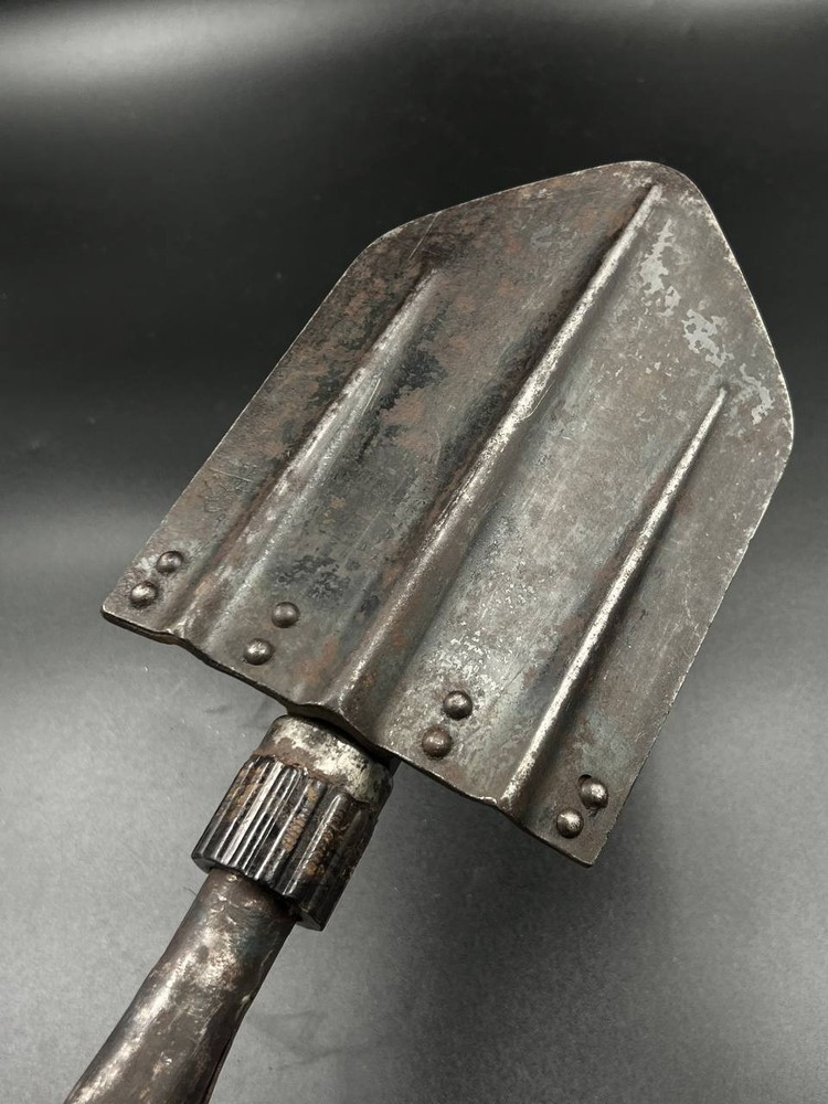 German Folding Entrenching Tool in Carrier.