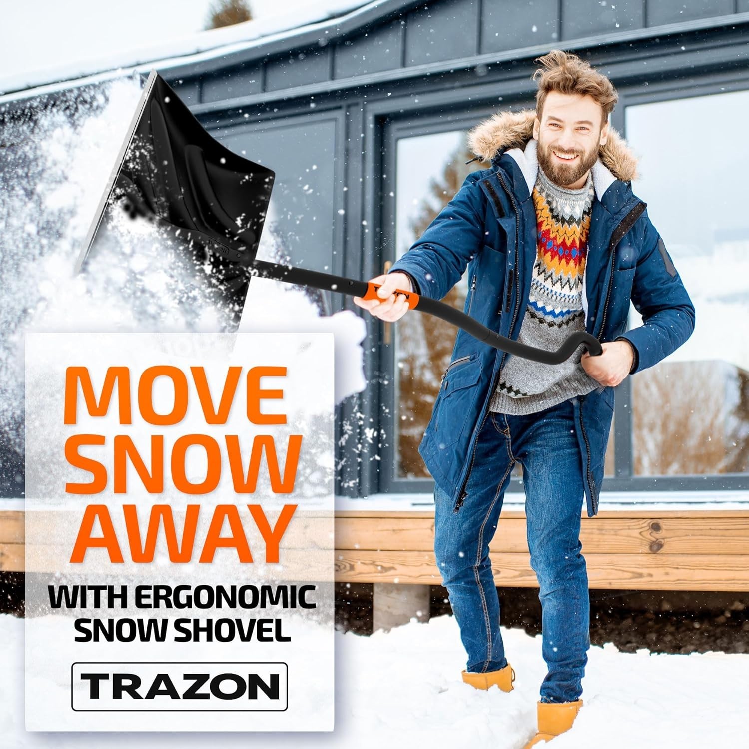 Trazon Snow Shovel Do you frequently face the wall of snow on your driveways, si