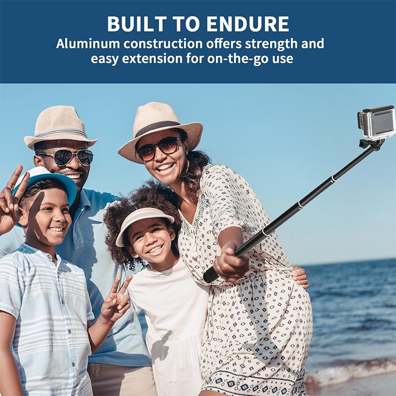 36" Extension Selfie Stick Extendable Pole Hand Grip for GoPro Max Hero 13 12 11