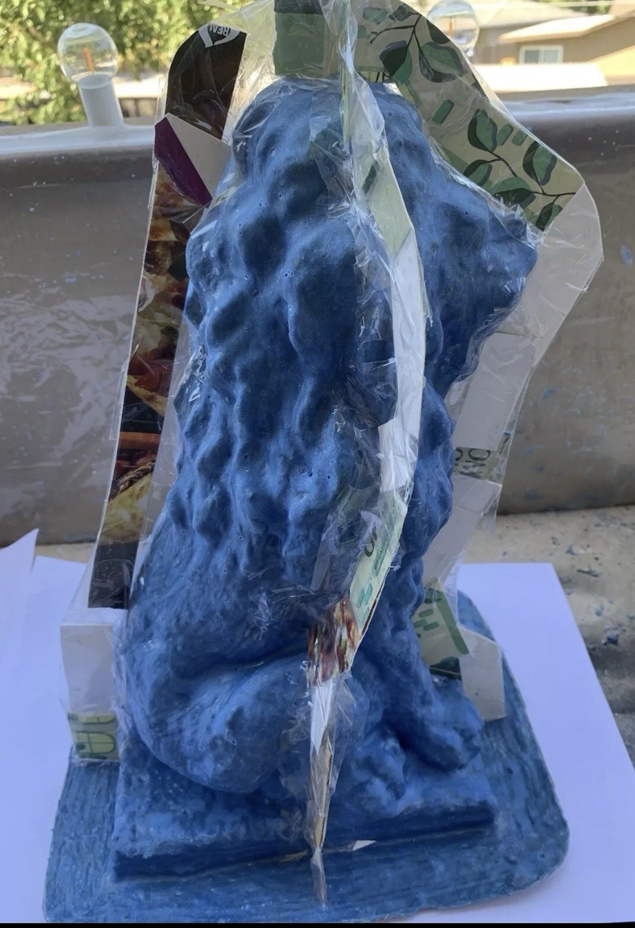 LATEX RUBBER MOLD + Fiberglass casing Large Lion H. 27” YKM-5084A Made In USA