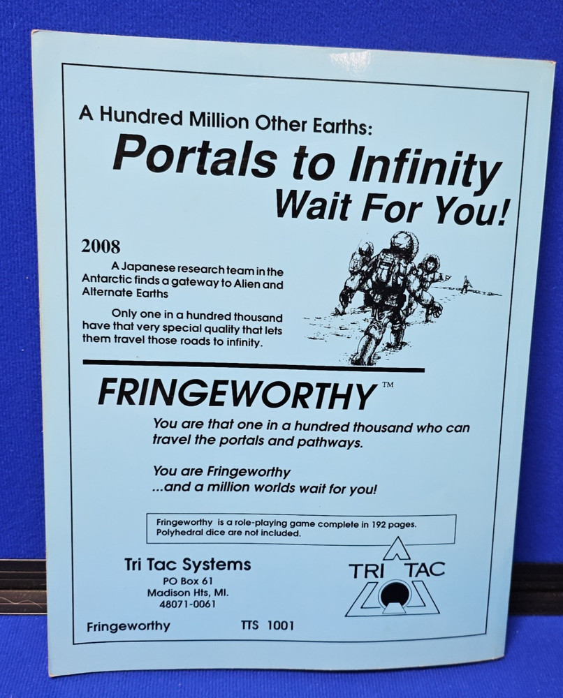 Fringeworthy 3rd Editon Interdimensional Adventure Roleplaying Game