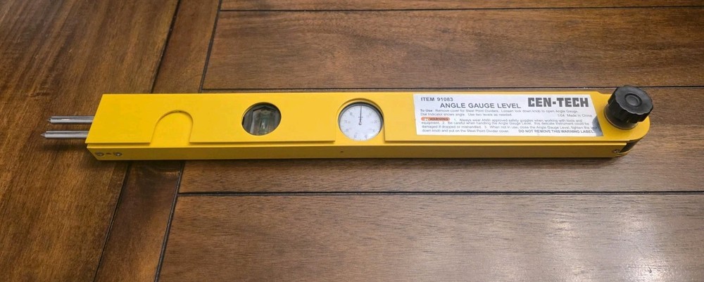 Cen-Tech Angle Gauge Finding Level Protractor Industrial Grade Surveying Tool