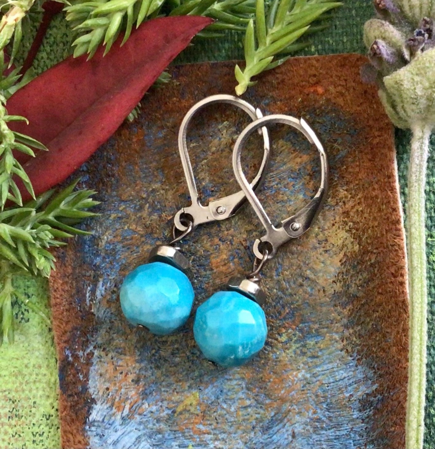 New Turquoise Sundance charm artisan Jewelry handmade earrings