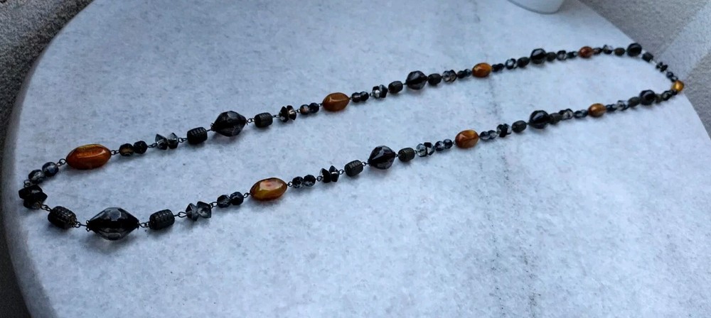 Long vintage plastic necklace