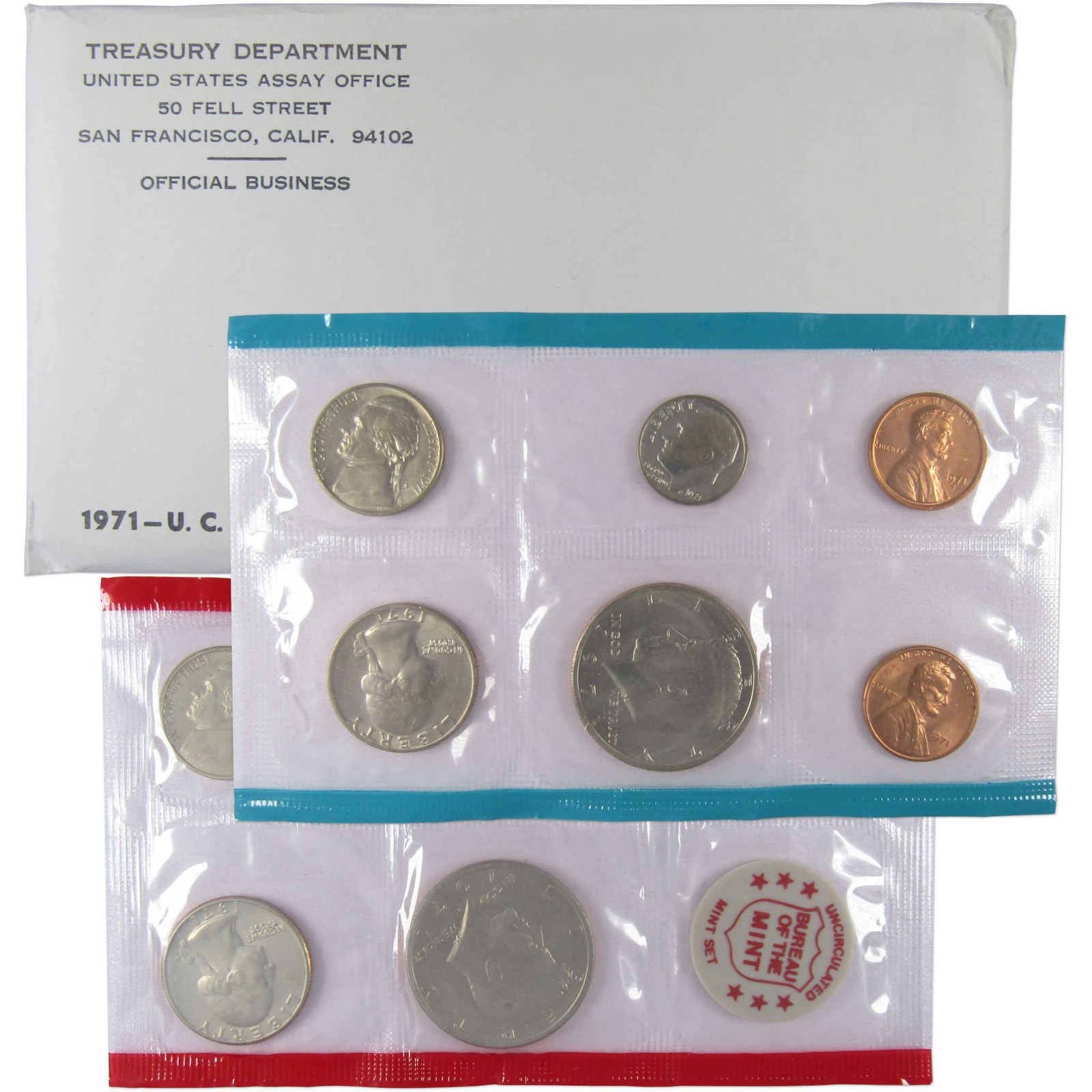 1971 Uncirculated Coin Set U.S Mint Original Government Packaging OGP