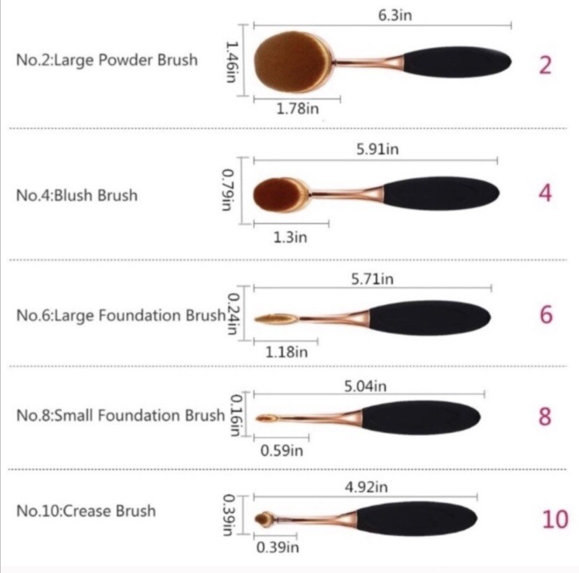 Toothbrush Shaped Makeup Brushes ~ FAST SHIPPING