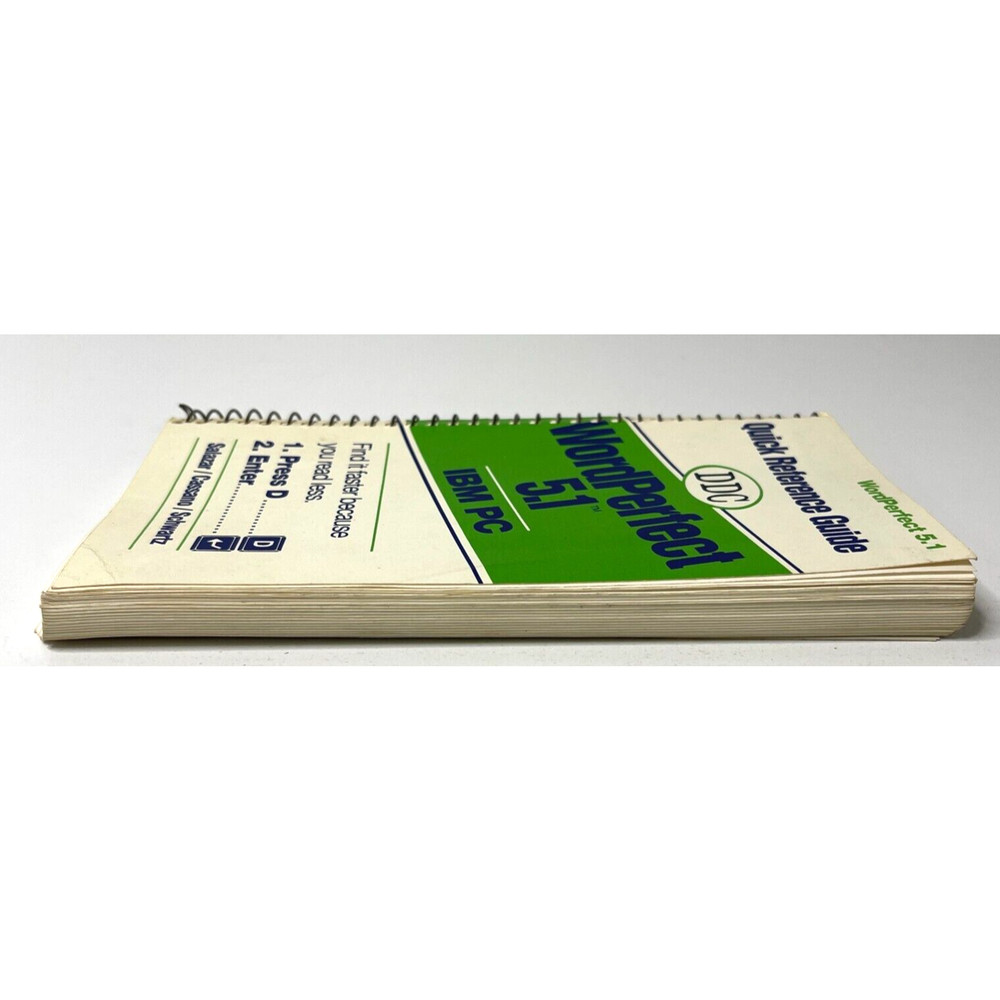 Vintage DDC Microsoft Windows 5.1 IBM PC Quick Reference Guide Book 1990's