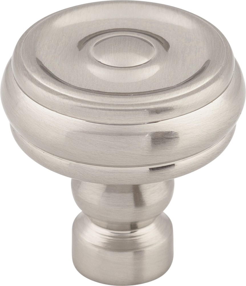 Top Knobs TK882BSN Brixton Button Knob 1 1/4" Brushed Satin Nickel