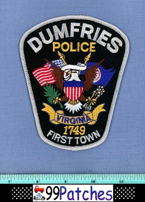 DUMFRIES VIRGINIA Police Shoulder Patch FIRST TOWN 8C
