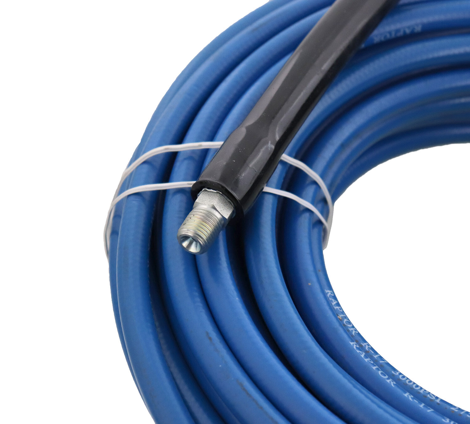 Raptor Blast 1/4" x 100' 3000PSI Blue Non-Marking Carpet Cleaning Solution Hose