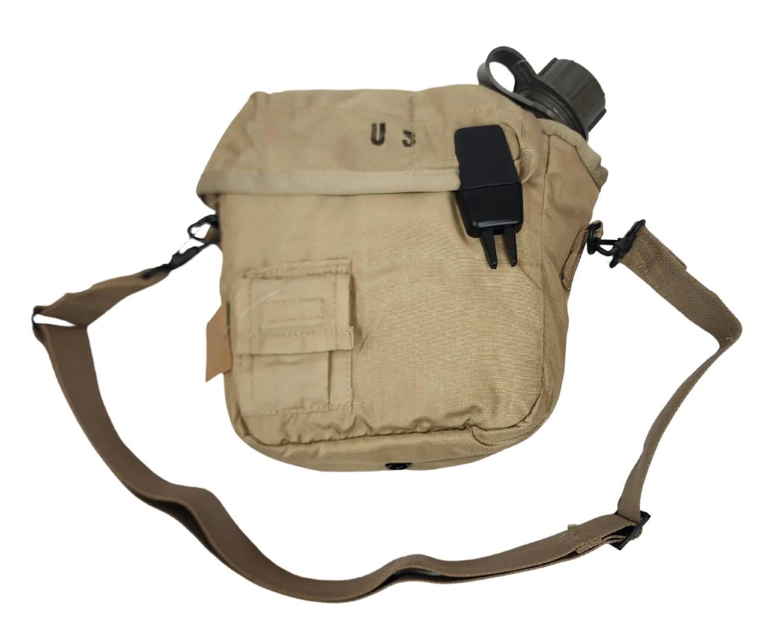US Army Military Issue 2 qt Collapsible OD Canteen & Desert Tan Cover Pouch NEW