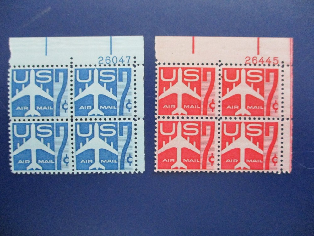 Jet Airliner #C51 C60 plate blocks 4