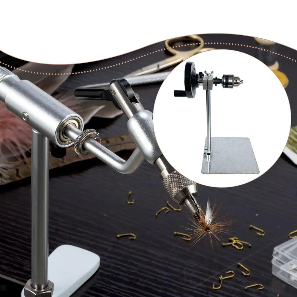 Fly Tying Vise Adjustable Portable Supplies Practical Durability 360 Degree