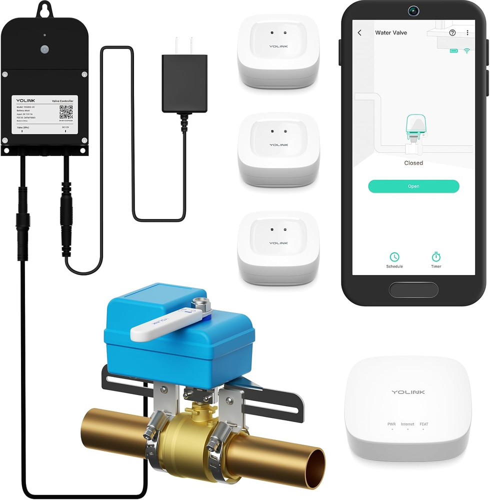 DIY Automatic Water Leak Detection & Shut-Off Starter Kit, EVO Valve Operator, W