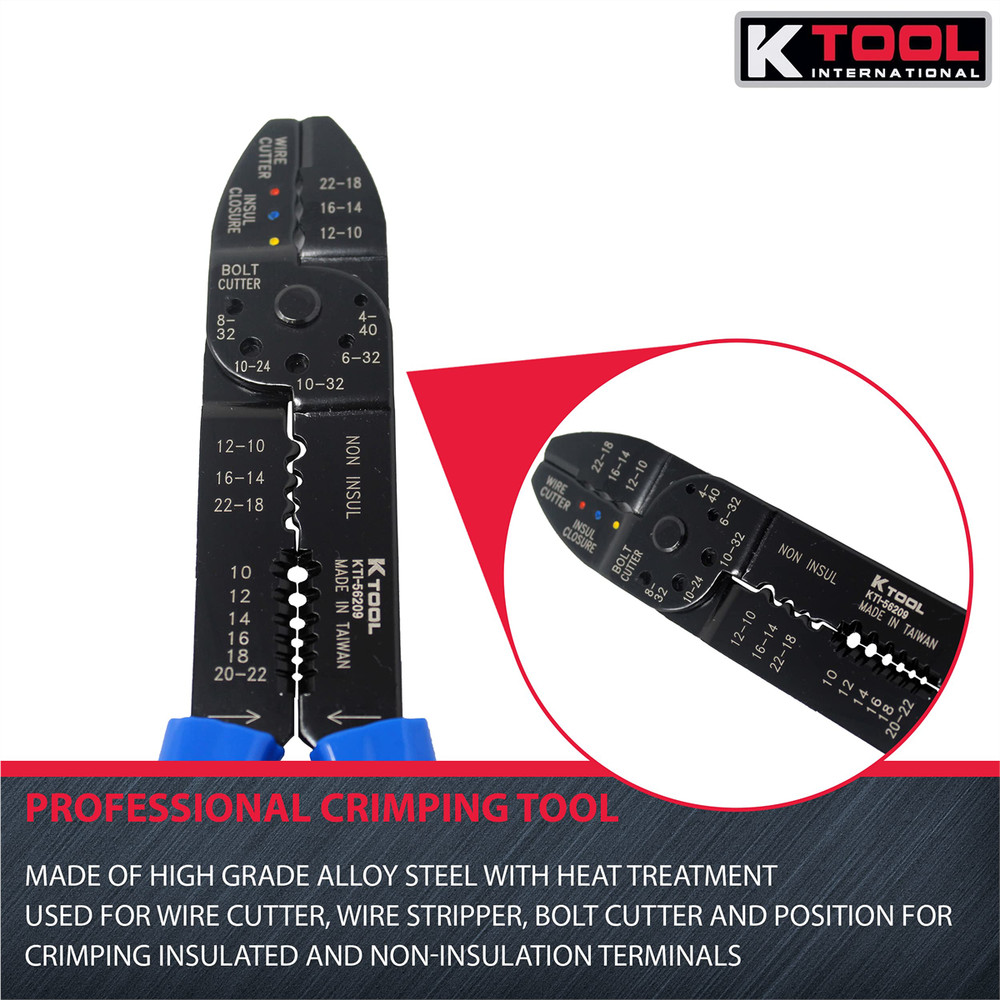 K-Tool 56209 9.2" Multi-Function Crimping Tool