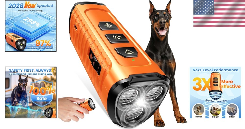 Triple Ultrasonic Dog Bark Deterrent