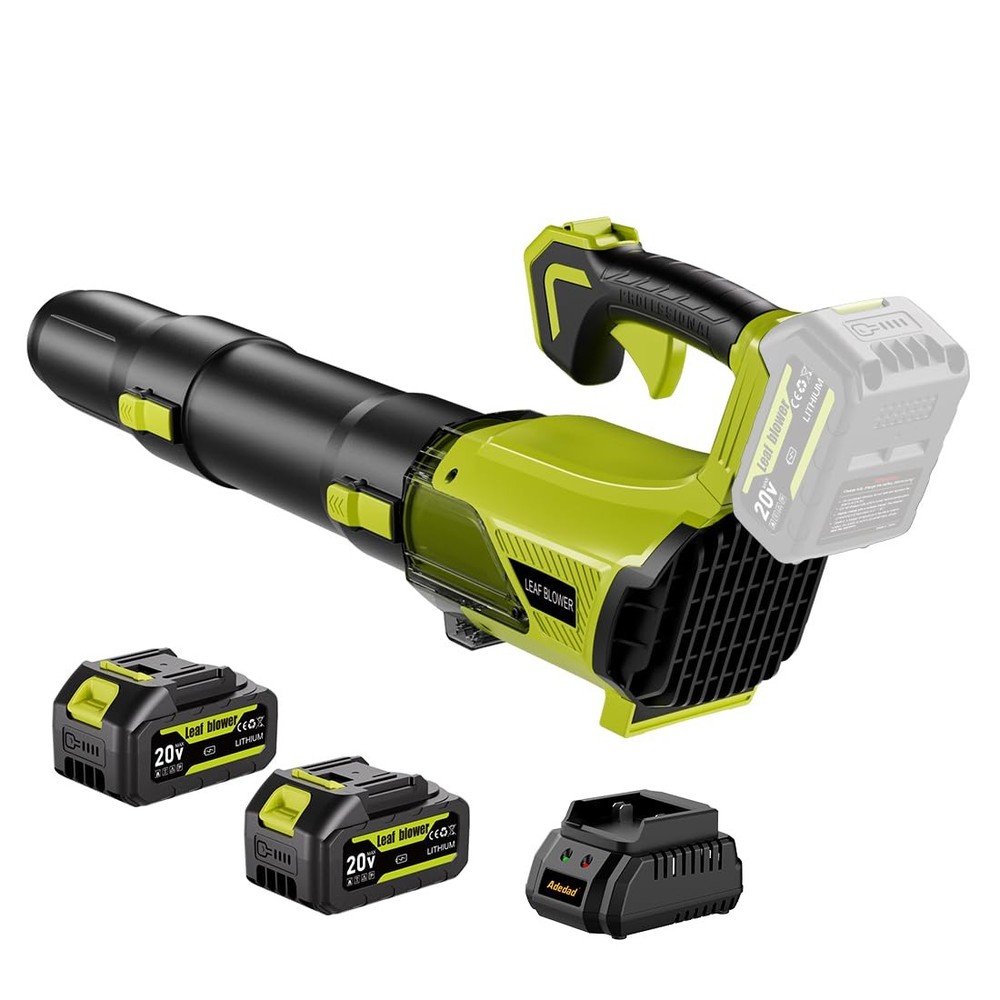 Cordless Leaf Blower 580CFM Stepless Variable Speed Battery Powered Leaf Blow...