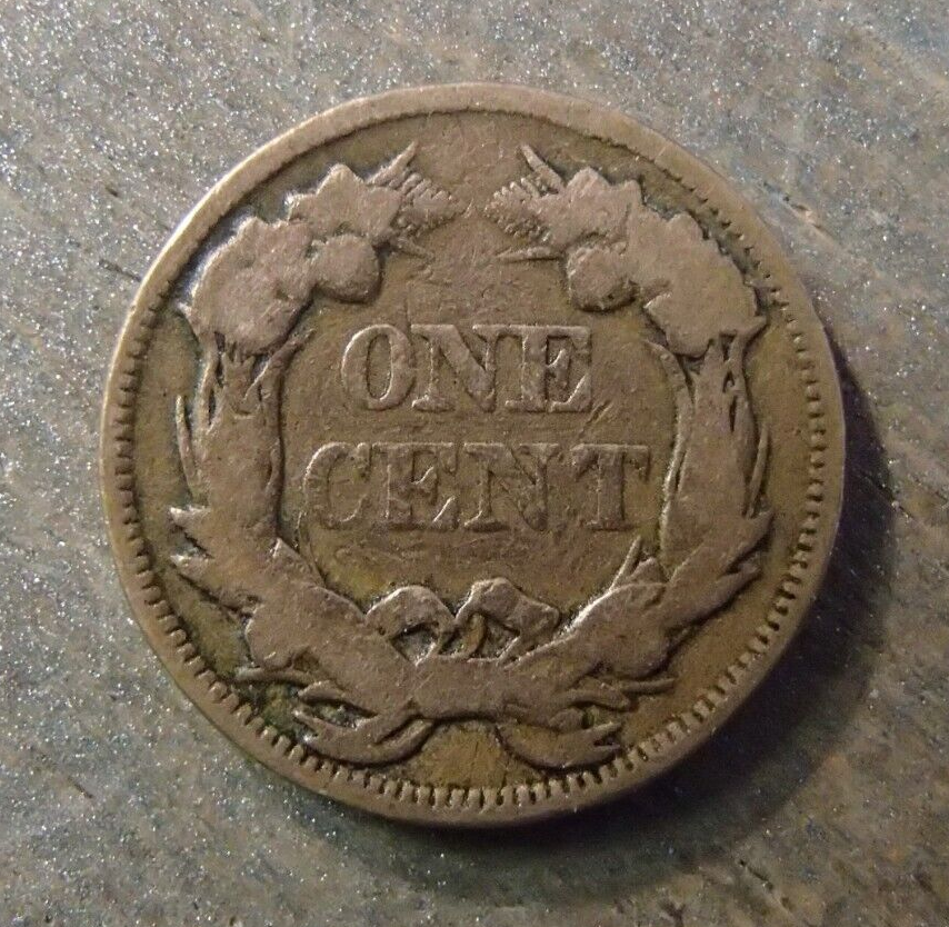 1857 FLYING EAGLE CENT PENNY CIRCULATED READABLE DATE #1