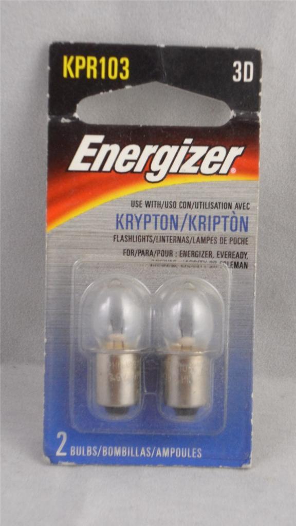 NEW 4 Pack Energizer KPR103 3D Krypton Flashlight Bulbs