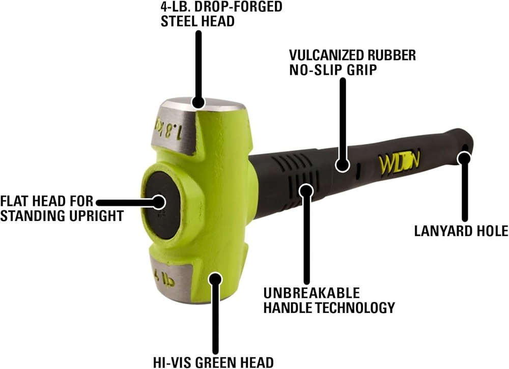B.A.S.H 12" Sledge Hammer, 4 Lb Head