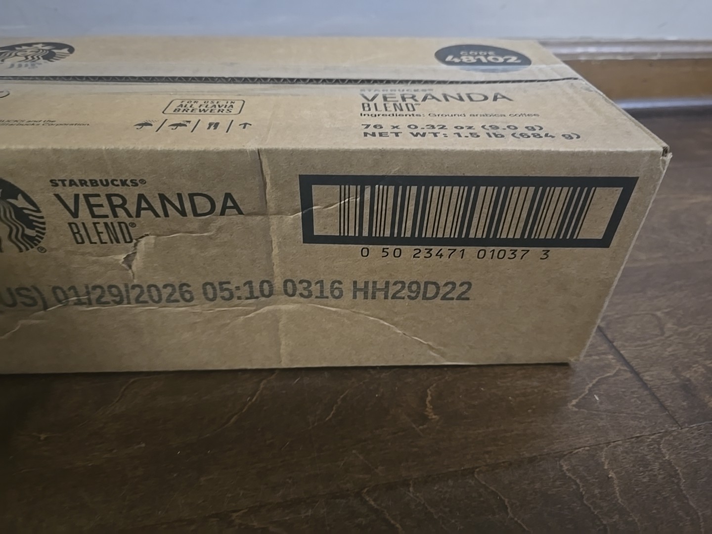 FLAVIA 48102 Starbucks Coffee Freshpack - Veranda Blend (76/CT) New 1/29/26