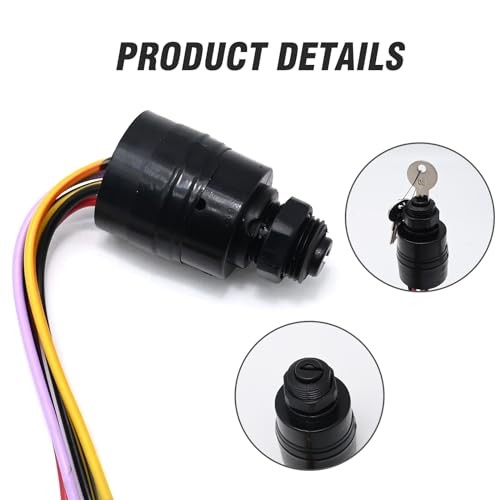 Ignition Switch, Boat Push to Choke 6 Wire Base Ignition Key Switch