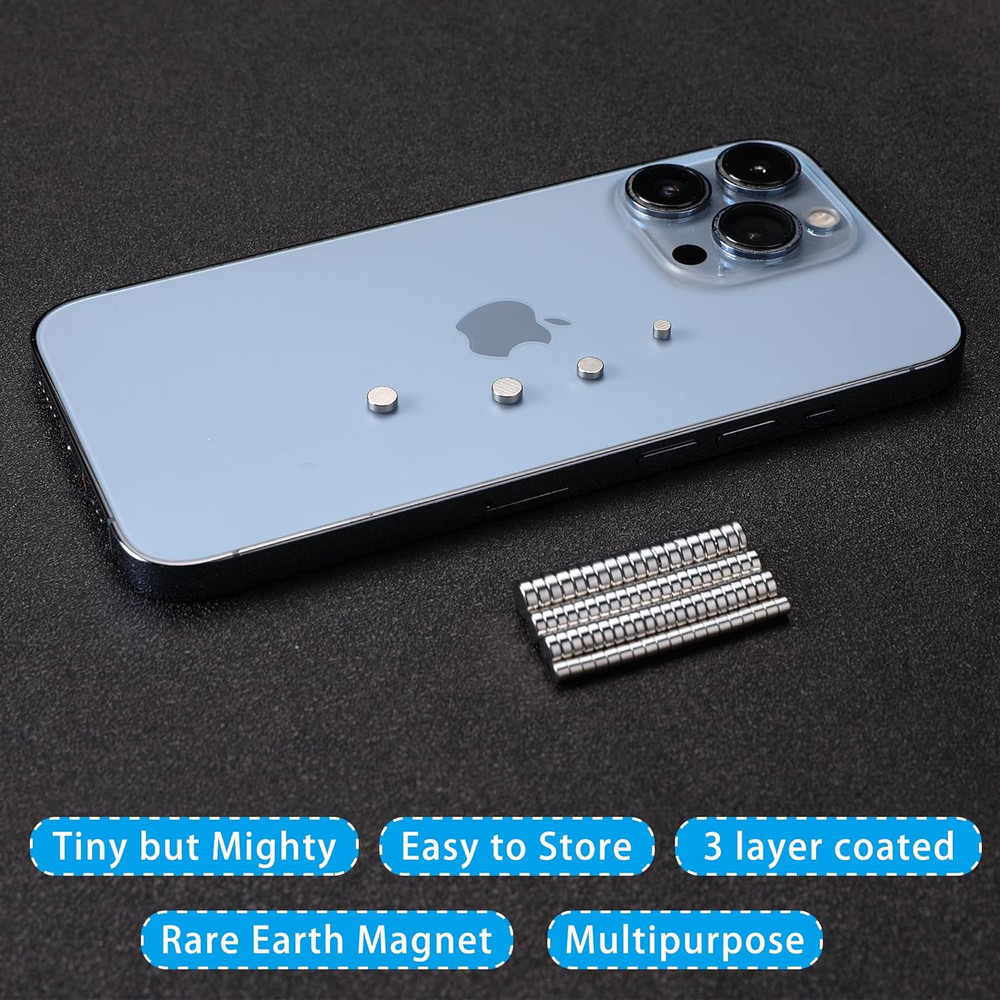 400Pcs Small Magnets, 4 Different Sizes Tiny Mini Magents, Multi-Use for Fridge,