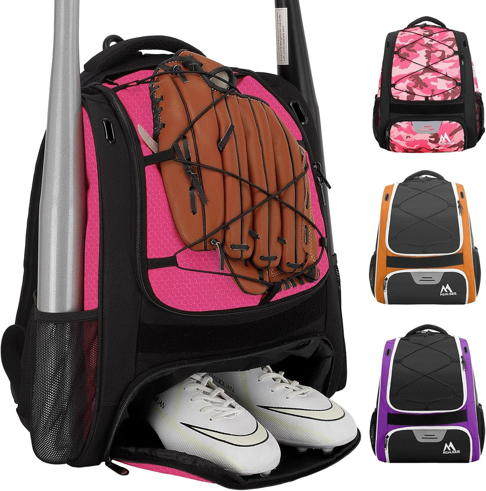 Baseball Bag-Baseball Backpack Holder for Baseball, Large Main Compartment,Softb