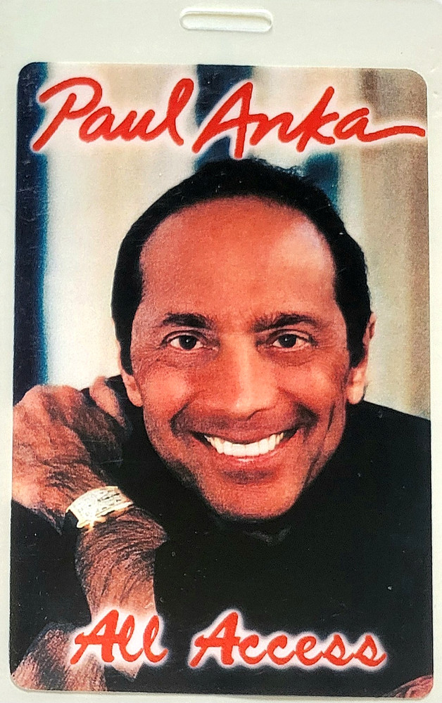 * PAUL ANKA * - 1999 - LAMINATED BACKSTAGE PASS - VINTAGE - EXCELLENT CONDITION