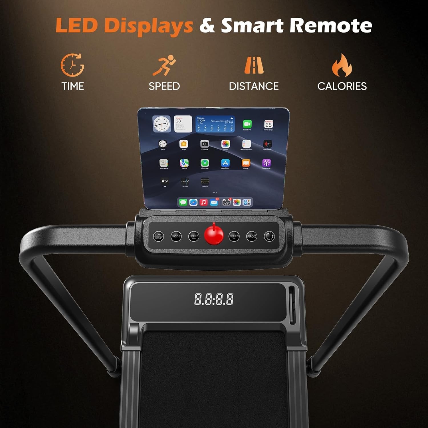 Compact Treadmill Quiet Under-Desk Walking Pad Slim & Portable Design for Home