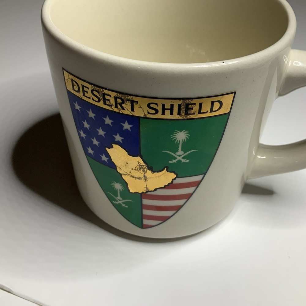 Vintage Operation Desert Shield 1990s Ceramic Coffee Mug