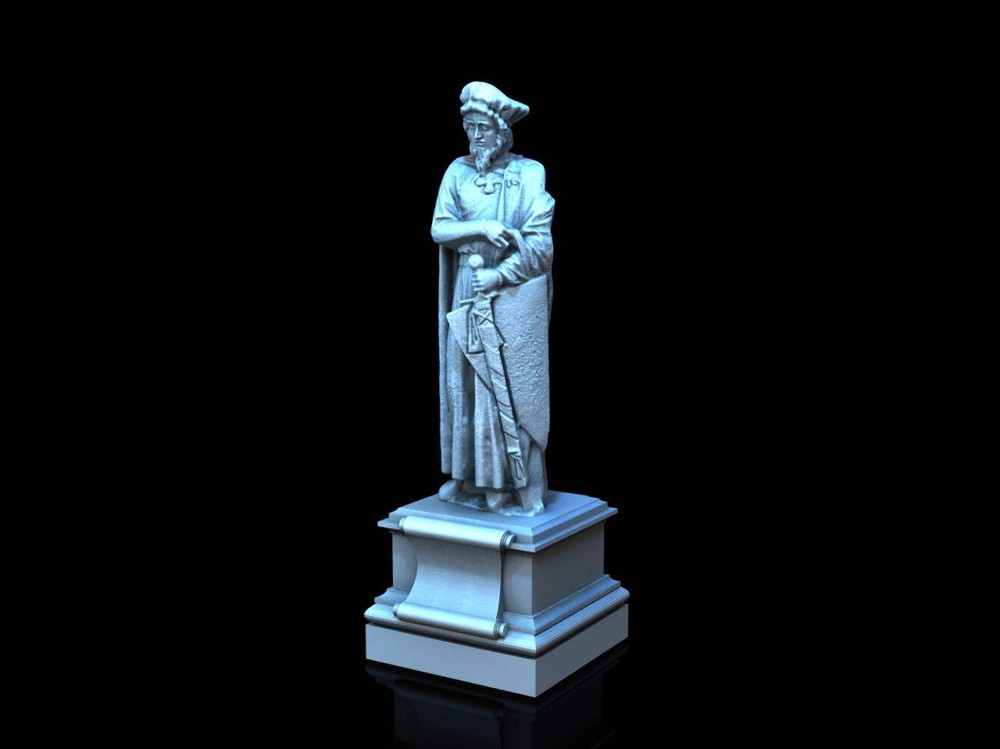 Adrian-3DP4U - Merchant Statue - 28mm