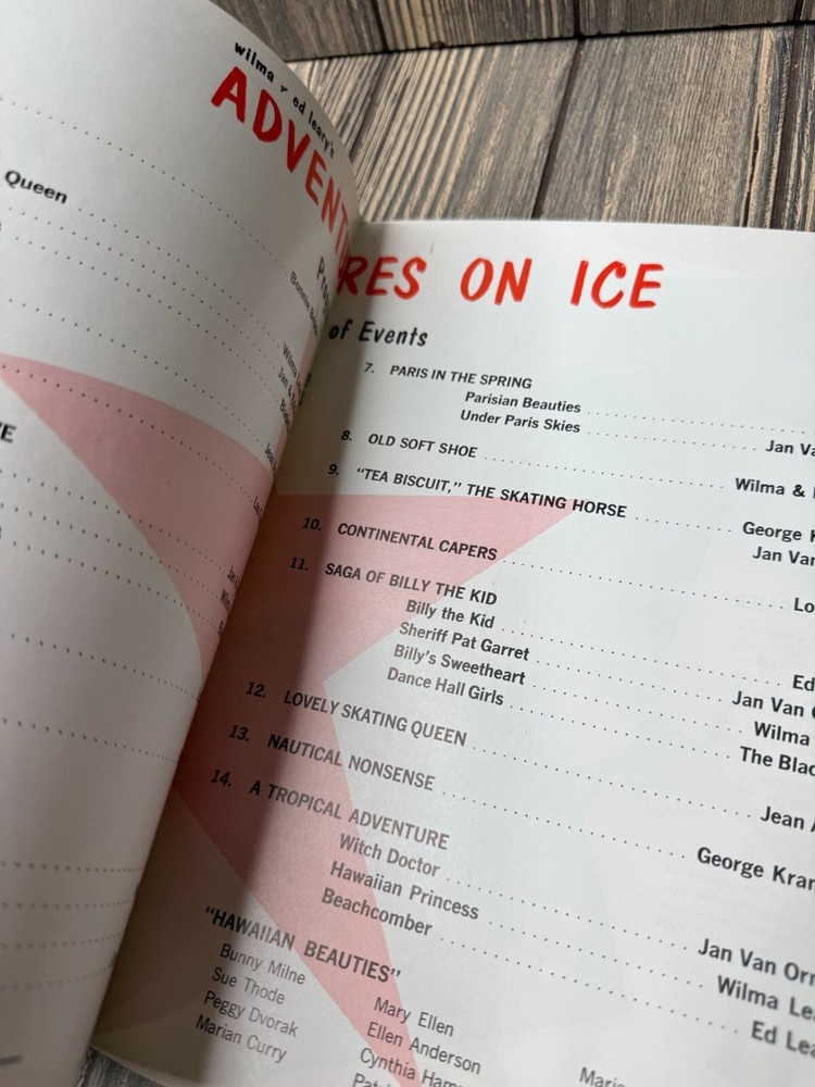 Wilma Ed Learys Adventures On Ice Souvenir Program