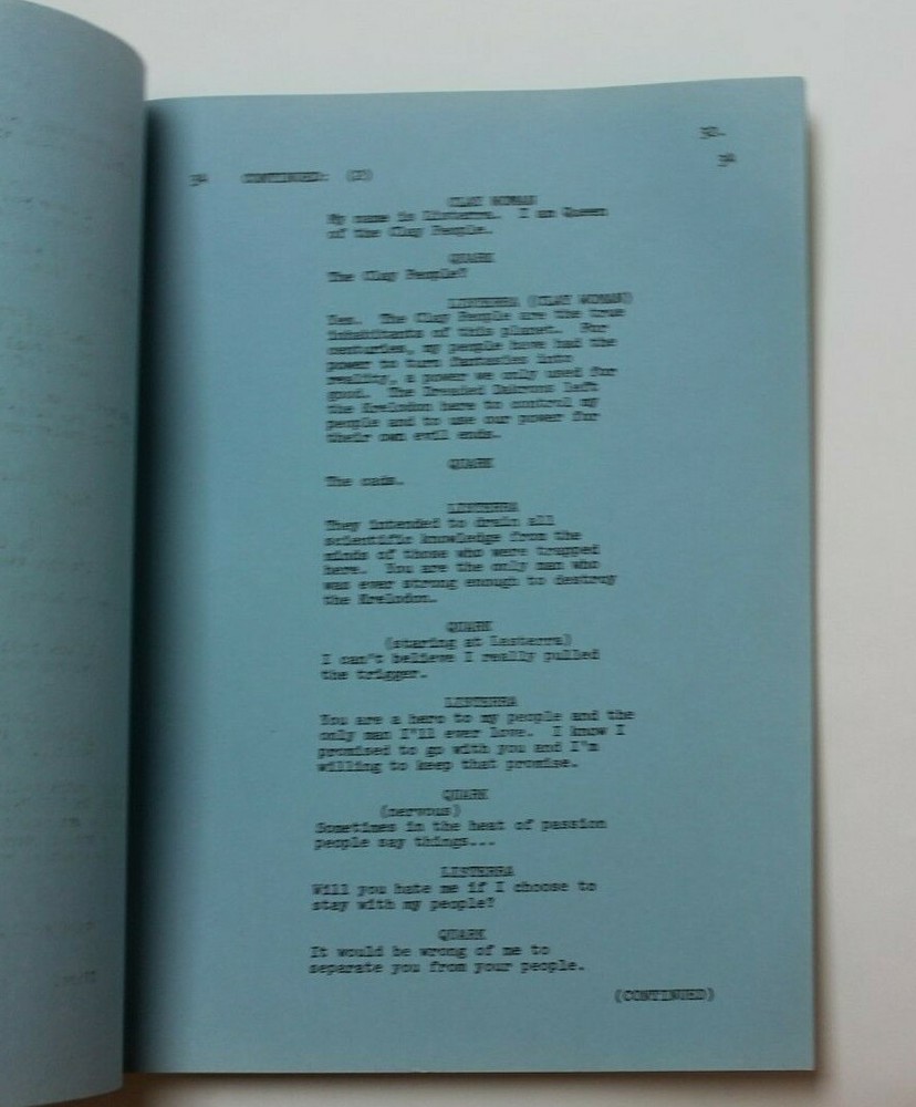 QUARK / Bruce Kane, 1970's Sci Fi TV Script "Goodbye, Polumbus" Gorgons