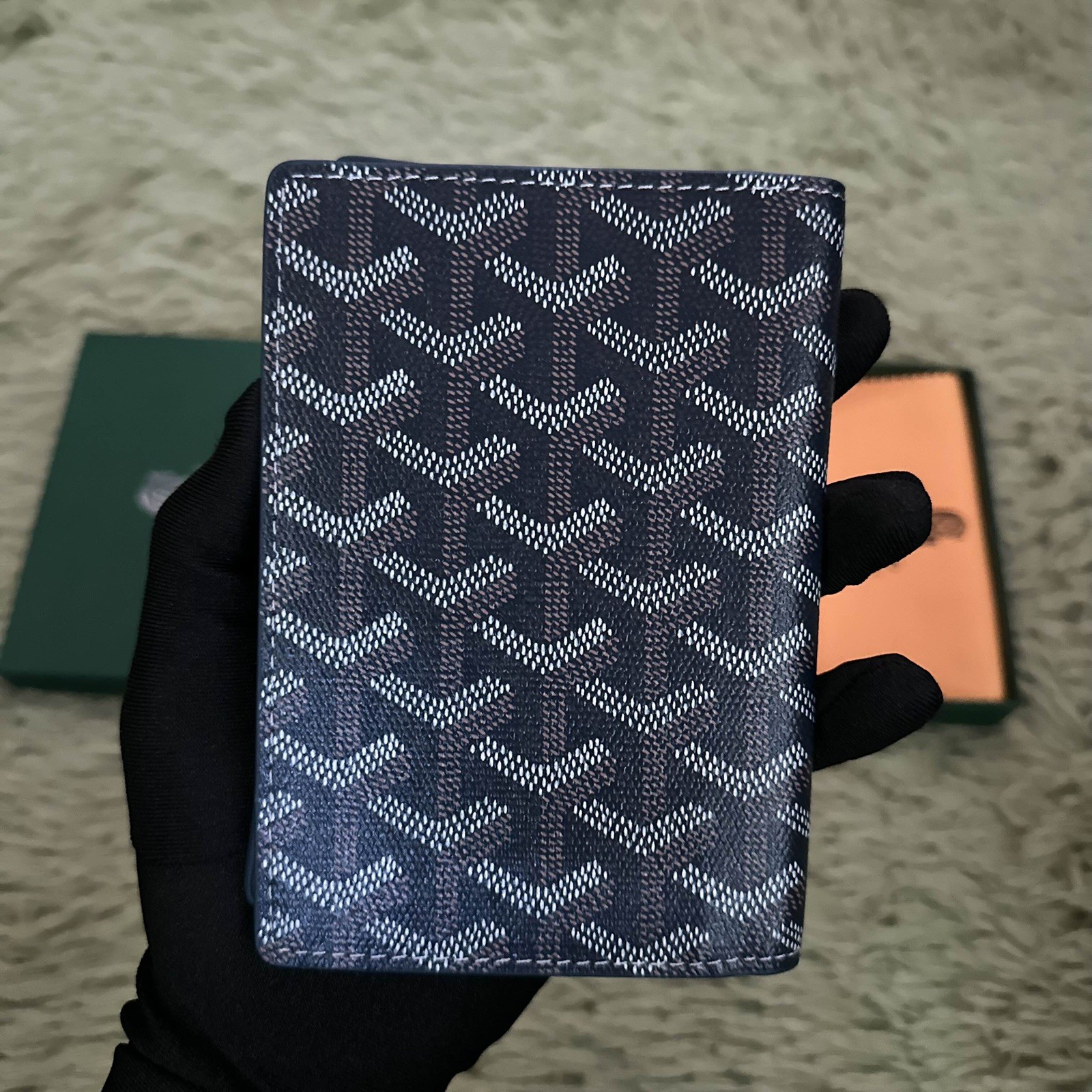 Goyard Passport Holder Wallet Blue