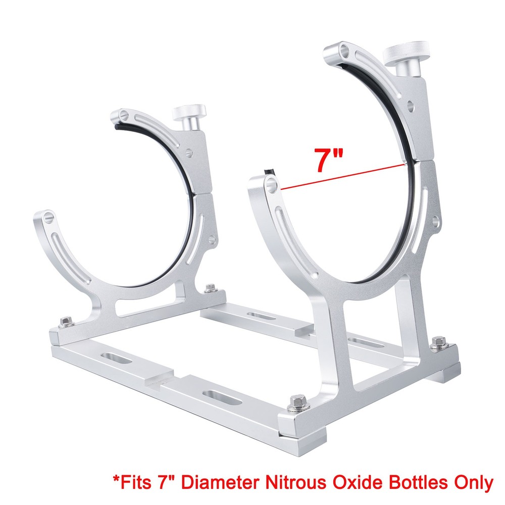 7" Nitrous Oxide Single Bottle Bracket Aluminum Anodized Mount Bracket Kit