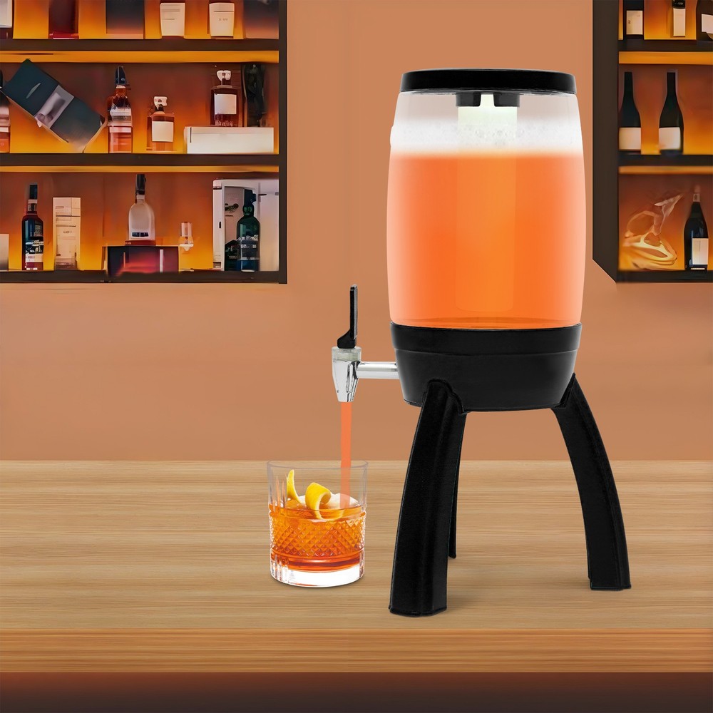 Modern style beer barrel black suitable for bars, restaurants