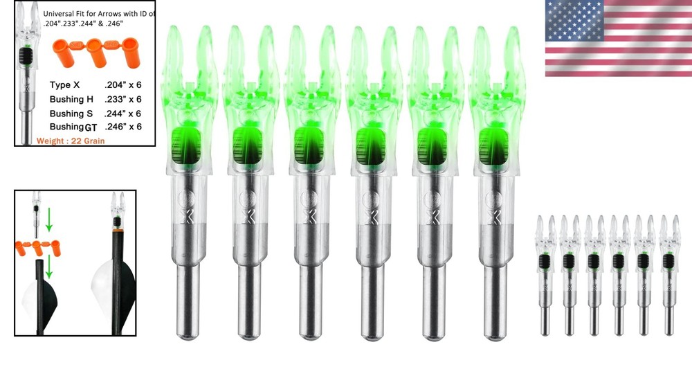 High-Visibility LED Arrow Nocks – 6PCS for Optimal Archery Performance