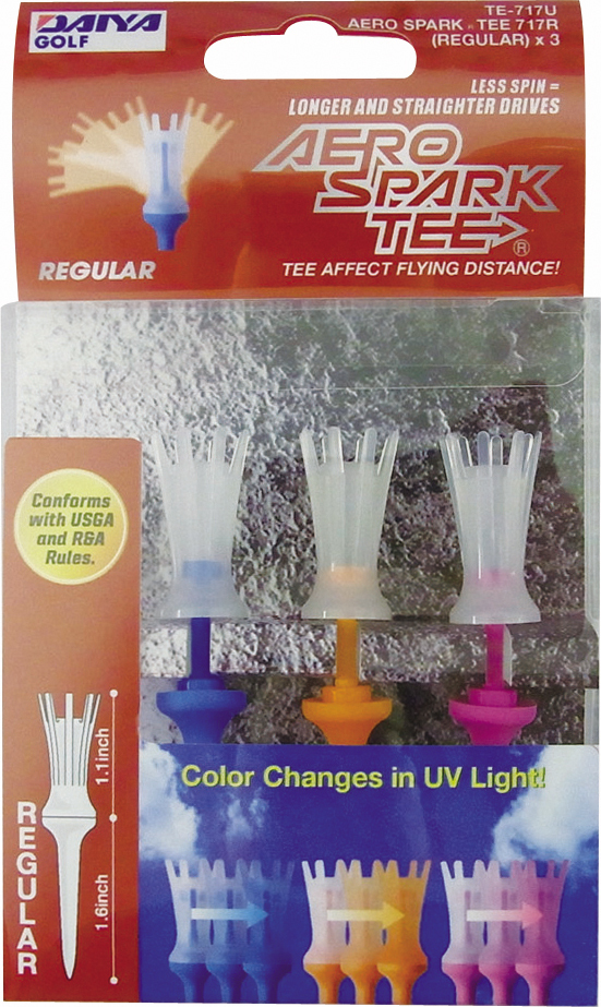 Aero Spark Golf Tees - 2.7" Regular - UV Change - 3 Pack